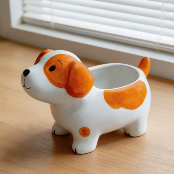 Dog Ceramic Flower Pot