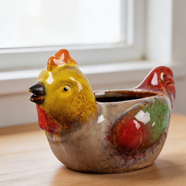 Chicken Ceramic Succulent Planter