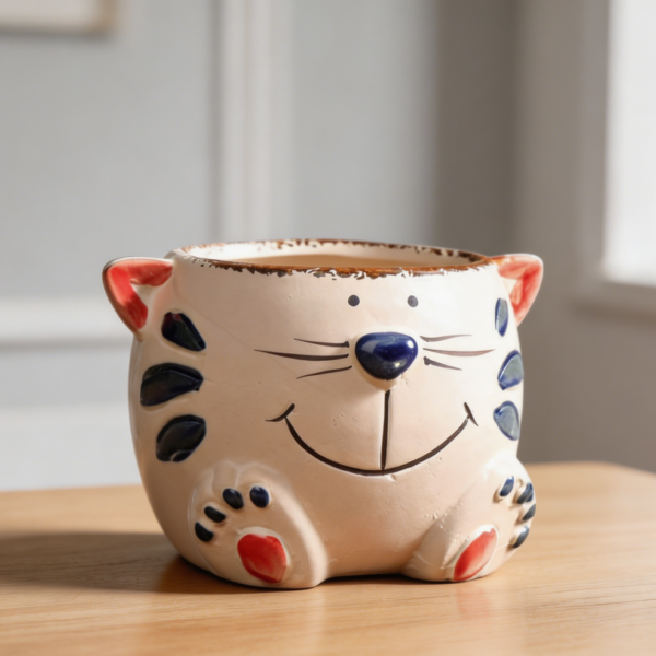 Cat Ceramic Succulent Plant Pot