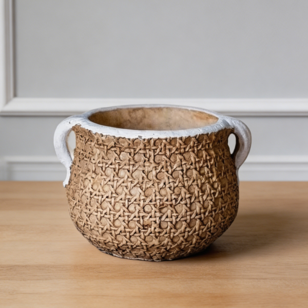 Double Ear Cement Flower Pot
