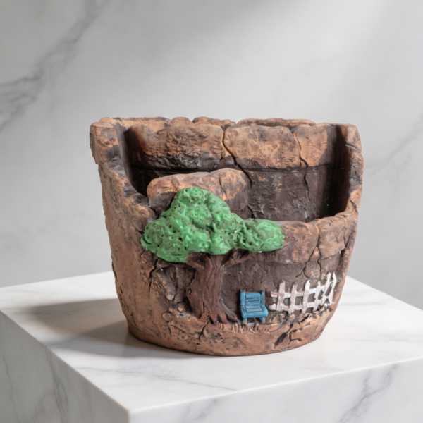 Random Color Cement Succulent Bonsai Planter