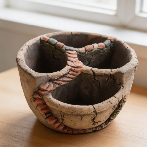 Multi Hole Cement Succulent Bonsai Planter