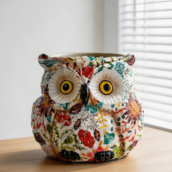 Red Owl Succulent Planter